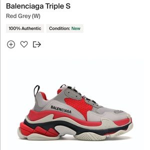 Balenciaga Triple S (Red Grey W)